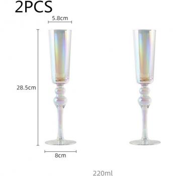 Copas de Champán de Cristal Arcoíris