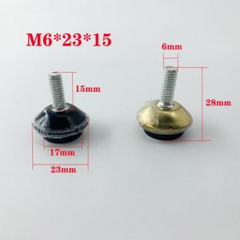 Niveleur de meuble en bloc 4 pièces – pieds à réglage M6, 15 mm de filetage – tables & chaises