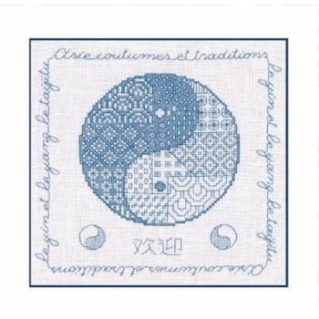 Yin und Yang Stickset 16x16cm