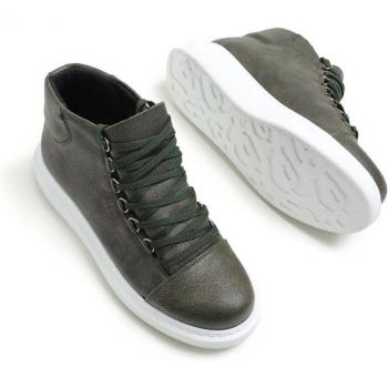 Non-Leather Khaki Ankle Boots for Men (36)