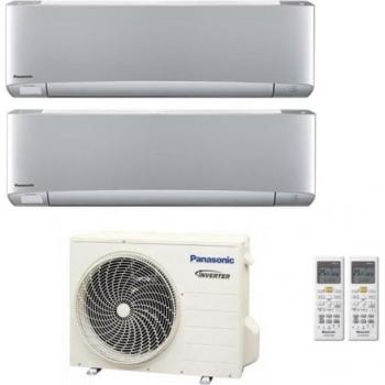 Dual Split Reversible Climatiseur Etherea Silver 12 + 12 Panasonic – CU‑2Z50TBE, R‑32, Wi‑Fi