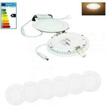 LED Rétrograde Panneau Ultra Mince 9W Ø14.2cm – Blanc Chaud