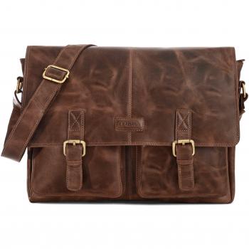 LEABAGS Cambridge Messenger Bag aus Büffel-Leder