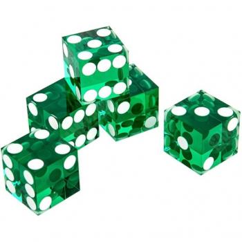 5pcs High-Quality Transparent D6 Casino Dice 19mm