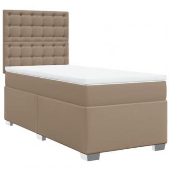 Cama box spring con colchón capuchino 80x200 cm