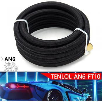 PTFE Oil Fuel Hose AN6 AN8 AN10 6m Nylon Braided