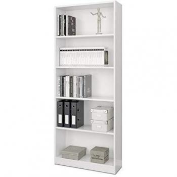 Estantería Theon 5 estantes blanco 200x80x28 cm