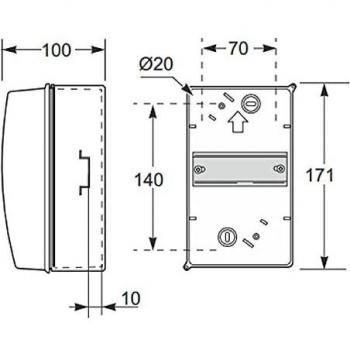 Centralino ROSI RS3902-T IP65 2-4 moduli