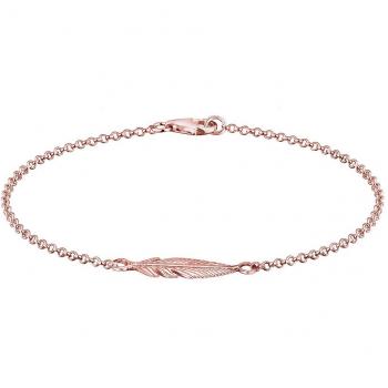 Accessorio moda braccialetto con simbolo piuma in argento 925