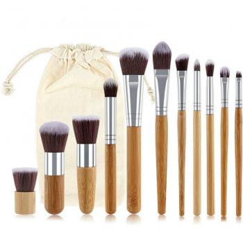 Natural Bamboo Makeup Brush Set