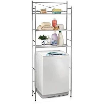 Étagère de salle de bain MARSA, meuble en métal chromé avec rangement