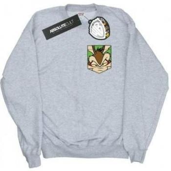 T-Shirt Felpa Donna Looney Tunes – Volto di Wile E. Coyote e Tasche Trucchi
