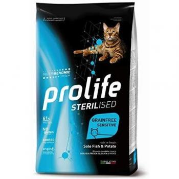 Prolife Cat Sterilised Grain Free Adult Sole Fish and Potato 400g Food for Cats