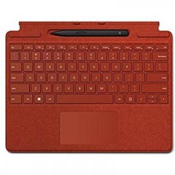 Slim Pen 2 Black and Red Signature Cover Bundle for Surface Pro 8