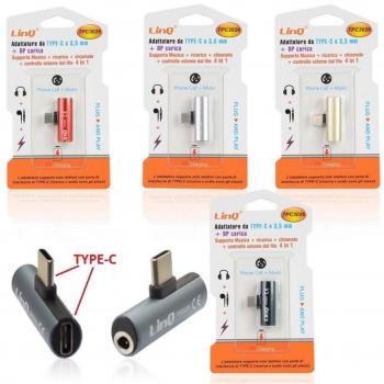 USB‑C → Jack 3,5 mm con Power Delivery – Adattatore Linq TPC3026