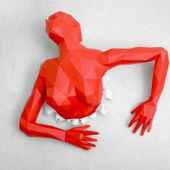 Arte en papel 3D mujer