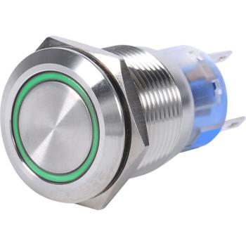Interrupteur Eosnow 19 Mm Étanche Autobloquant LED Verte