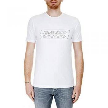 Vêtement Hugo Boss : T‑shirt blanc, logo, taille L