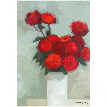 Paul Donaghy Stampa Roses & Yarrow II 40x40