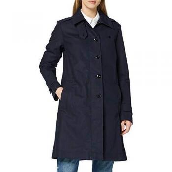 G-STAR RAW Minor Trench, Chaqueta Azul para Mujer, Talla L