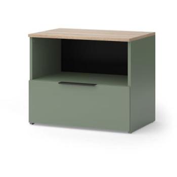 Commode Wido, 60x50cm, Vert, avec rabat, marque Vicco