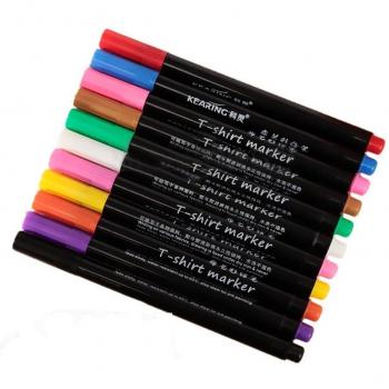 11x MultiColor Textile Markers for Clothing