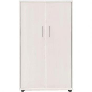 Aktenschrank Weiß mit 2 Fachböden, Serie 200, B/H/T: 65,1 x 110,9 x 34,5 cm