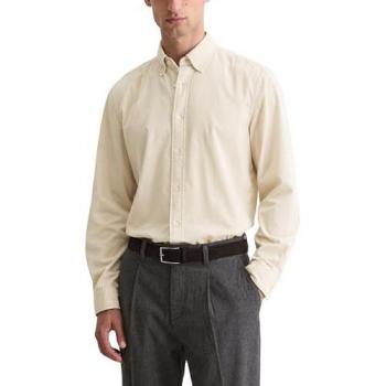 Regular Fit Langarmhemd Baumwolle – Marc O'Polo – Beige – XXL