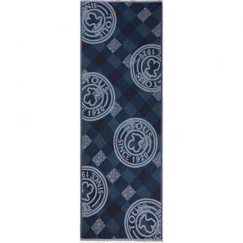 Pañuelo Tous Kaos Mini Stamp de Jacquard Azul