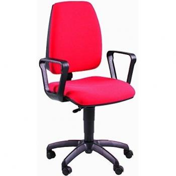 Sedia Girevole Unisit JUBR Eco con Braccioli, Colore Rosso