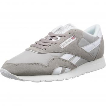 Reebok Classic Nylon Sneaker für Herren in Grau mit weißer Sohle, Größe 47 EU