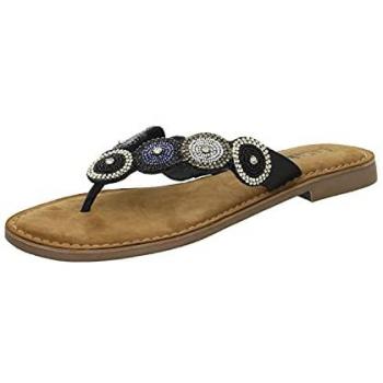 LAZAMANİ Damen-Zehensandale, Leder‑Trennsteg – 40 cm