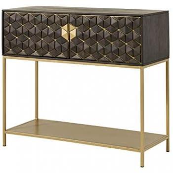 Mobile bar mango 122x50x110 grigio scuro oliato
