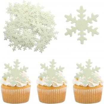 Accessoires de Gâteau Flocons de Neige 50pcs