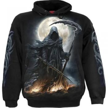 Felpa con cappuccio unisex nera Spiral Direct Shadow Rider