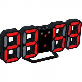 Lampe Horloge Murale LED 3D avec Alarme X4YD