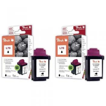 Pack de Têtes d'Impression Noir Peach, Compatible Samsung, Lexmark, Kodak, Compaq, Brother No. 70BK*2