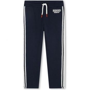 Kenzo Garçon Pantalon Bleu Nid d'Abeille 12A