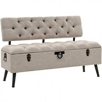 VidaXL Cassapanca con Schienale in Tessuto 121x53x78cm