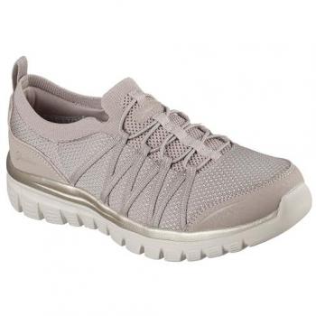 Vegan Taupe‑Gold Graceful Purecrush Slip‑on Shoes