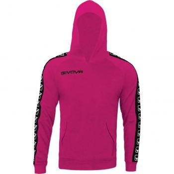 Felpa con cappuccio Givova terry band unisex fuxia