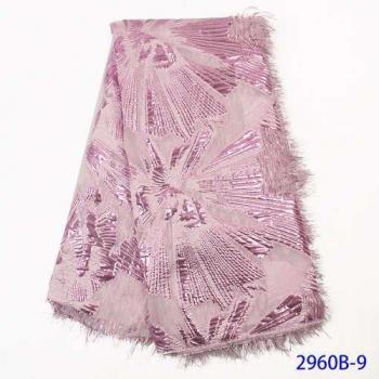 Tissu Brocade avec Détails en Dentelle