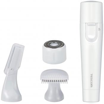 Battery‑Operated Tescom White Face and Body Shaver TK351B‑W