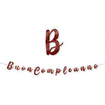 Decorazione Metal “Compleanni Importanti” Rosa Gold
