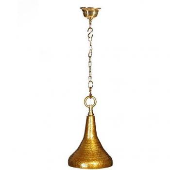 Cloche Luminaire Métal Doré 35 cm