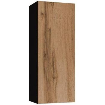 Mobilier1 Venenou 131 – Armario negro y roble wotan, 90×35 cm, 1 puerta (0.32 cm), aglomerado laminado