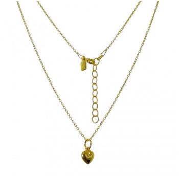 Gargantilla 42 cm mujer de oro 18 k con cadena alternada 3×1 cruz lisa de 17 mm
