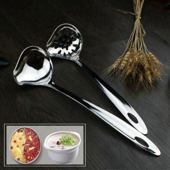 Stainless Steel Kitchen Colander Spoon with Bent Nose