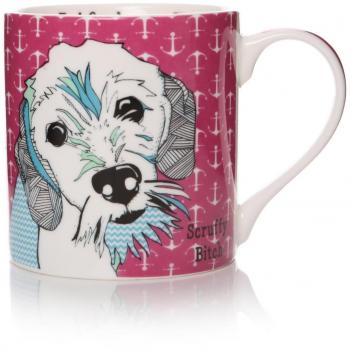 Casey Rogers Life’s a Bitch Bone China Mug – Scruffy Version