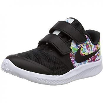 Nike Star Runner 2 Fable Bambino Corsa Nera/Nero-Fiammante Rosa-Blu 21 EU